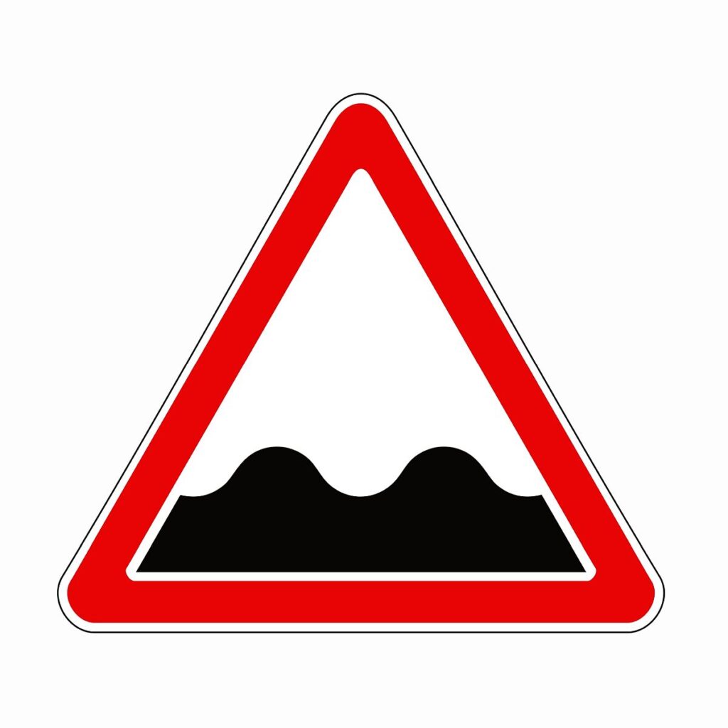 Предупреждающие дорожные знаки Неровная дорога