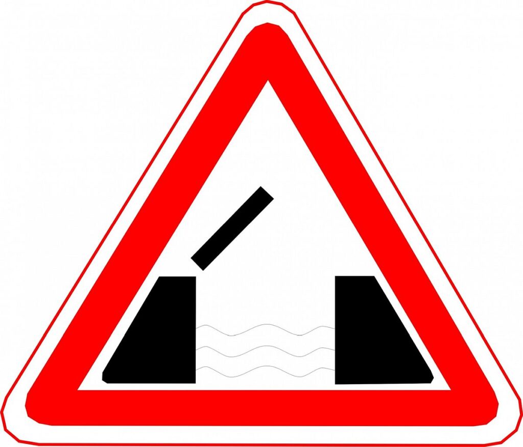 Предупреждающие дорожные знаки Разводной мост
